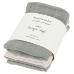 Konges Slojd - 3 Pack Muslin Cloths Lime Stone - Lime Stone