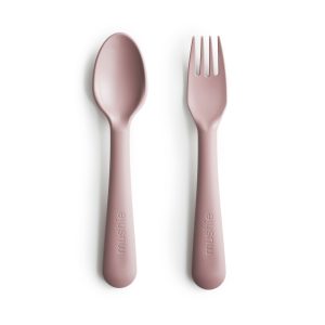 Mushie - Fork & Spoon - Blush