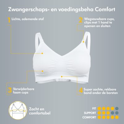 Medela - Zwangerschaps- & voedingsbeha Comfort maat XL Wit