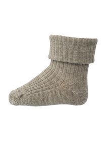 MP Denmark - Cotton Rib Socks Merino Wool - Grey