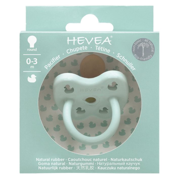 Hevea - Fopspeen Met Rond Speentje 0-3 Maanden - Mellow Mint