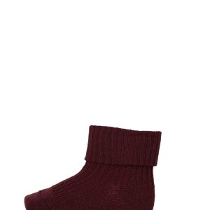MP Denmark - Wool Rib Baby Socks - Wine Red