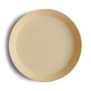 Mushie - Plates Round 2 Stuks - Pale Daffodil