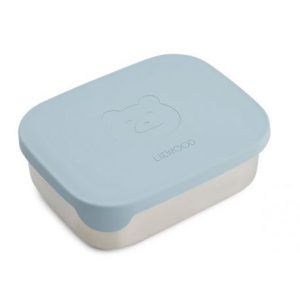 Liewood - Lunchbox - Stainless Steel Beox /Silicone Lid - Mr.Bear/Sea Blue