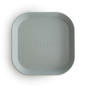 Mushie - Square Dinnerware Plates - 2 Stuks - Sage