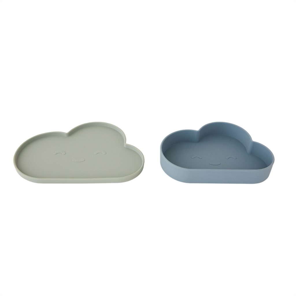 OYOY - Chloe cloud plate & bowl - Tourmaline/ pale mint