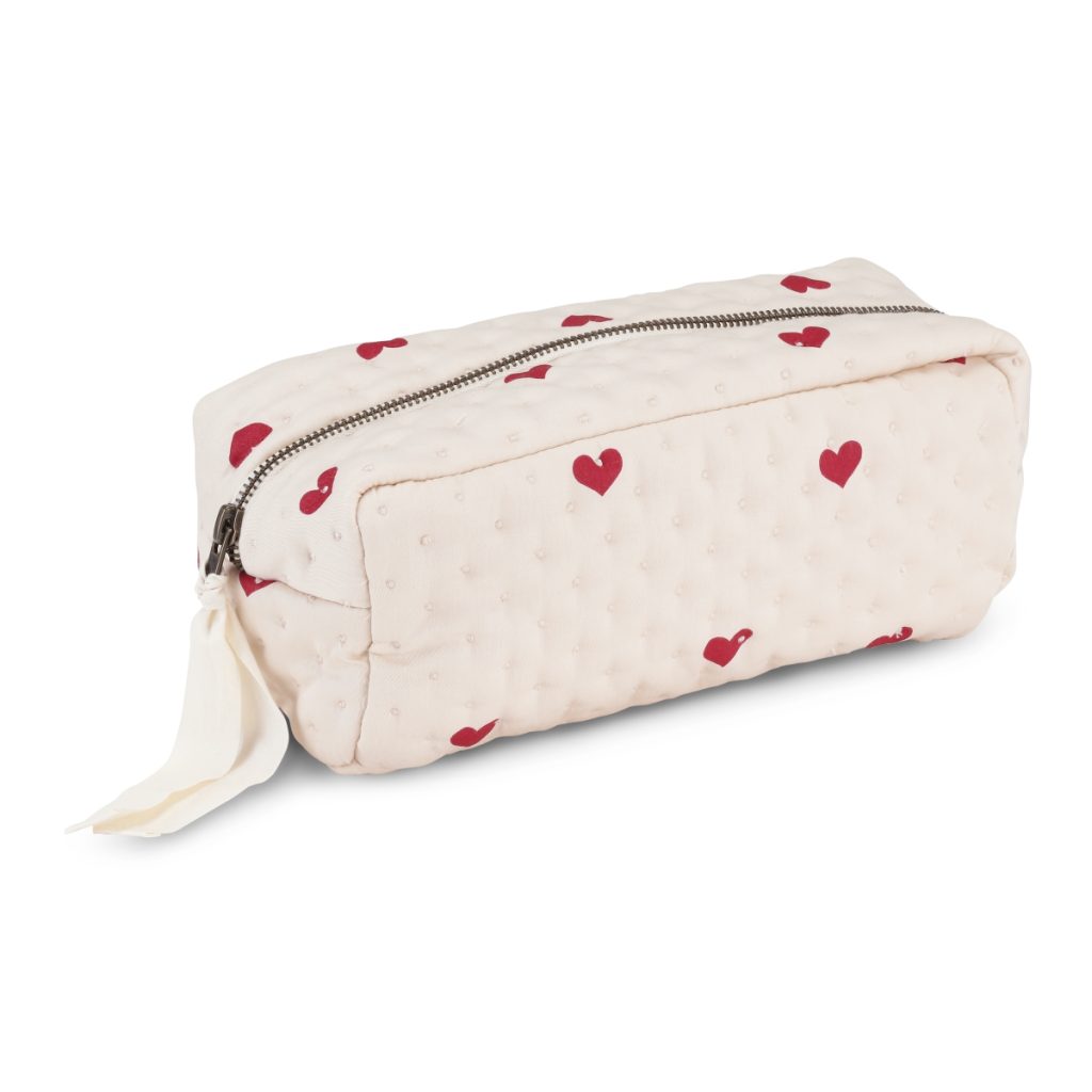 Konges Slojd - Small Quilted Toilettry Bag - Amour Rouge