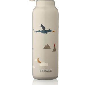 Liewood - Falk Water Bottle 350 Ml - Little Dragon / Dark Sandy Mix