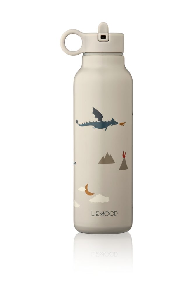 Liewood - Falk Water Bottle 350 Ml - Little Dragon / Dark Sandy Mix