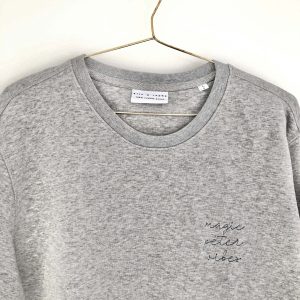 Elle and Rapha - Mighty Grey Peter Sweater