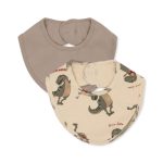 Konges Slojd - Basic 2 Pack Bibs - Dansosaurus/Stone