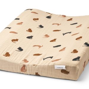 Liewood - Cliff Printed Changing Mat Cover - Miauw/ Apple blossom mix
