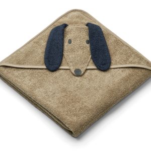 Liewood - Augusta Hooded Towel - Dog/ Oat mix