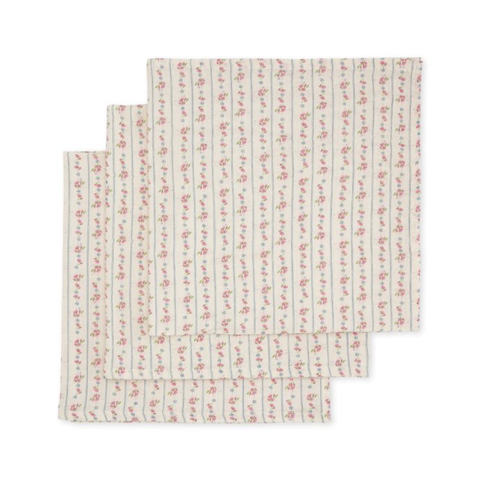 Konges Slojd - 3 Pack Muslin Cloth Gots - 65x65cm - Nellie