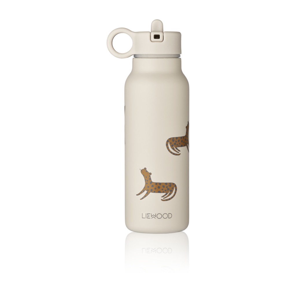 Liewood - Falk Water Bottle 350 Ml - Leopard / Sandy