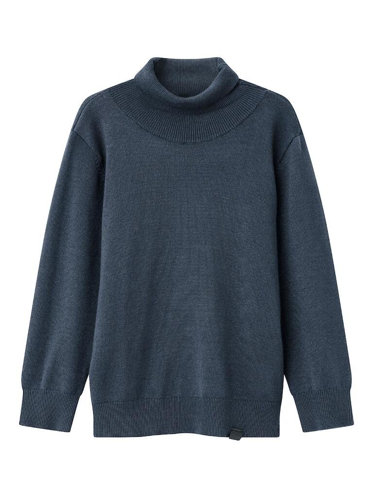Name It Mini - Nmmromil Ls Rollneck Knit - India Ink