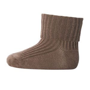 MP Denmark - Wool Rib Baby Socks - Brown Sienna