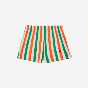 Bobo Choses - Baby Vertical Stripes Woven Shorts - Offwhite
