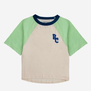 Bobo Choses - Bc Color Block Raglan Sleeves T-Shirt - Jade Green