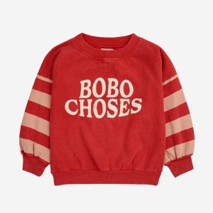 Bobo Choses - Bobo Choses Stripes Sweatshirt - Red