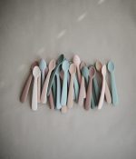 Mushie - Baby Spoon 2 Stuks - Cambridge Blue/Shifting Sand