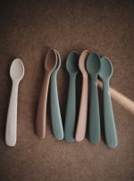 Mushie - Baby Spoon 2 Stuks - Cambridge Blue/Shifting Sand