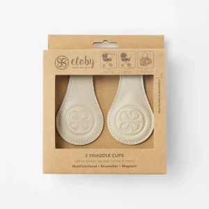 Cloby - Leather Swaddle Clips - Beige