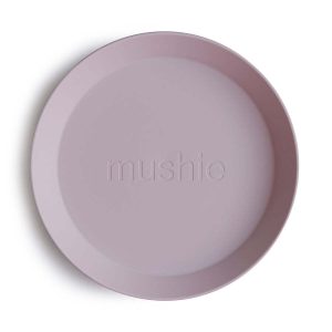 Mushie - Plates Round 2 Stuks - Soft Lilac