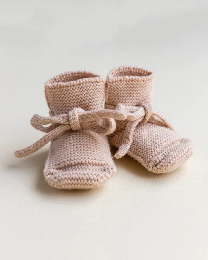 Hvid - Booties - Apricot - 0/9 maanden