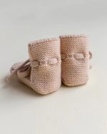 Hvid - Booties - Apricot - 0/9 maanden