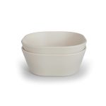 Mushie - Square Dinnerware Bowl - 2 Stuks - Ivory