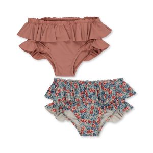 Konges Slojd -Manuca 2 Pack Frill Bikini Pants - Rosie Blue