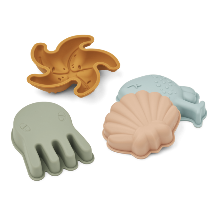 Liewood - Gill Mermaid Sand Moulds 4-Pack - Mermaids / Sandy