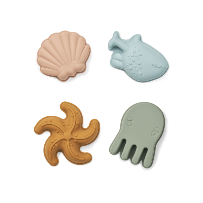 Liewood - Gill Mermaid Sand Moulds 4-Pack - Mermaids / Sandy