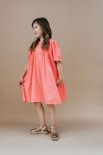 Petit Blush - Puff Sleeve Dress - Shell Pink