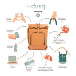 Dusq - DQ Family Bag ex. straps - Canvas - Sunset Cognac