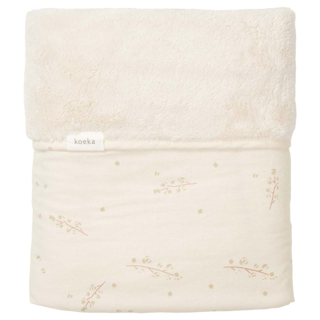 Koeka - Wiegdeken Teddy Reversible Coast - Warm White - 75x100