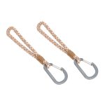 Lassig - CAS MIX Stroller Hooks Cord 2 pcs - Camel/Vanilla/Lavender