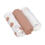 Lassig - Swaddle & Burp Blanket L - Tiny Smile Beige