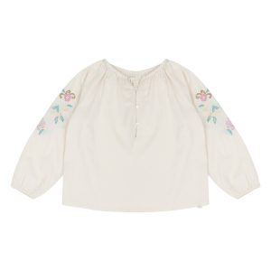Jenest - Lilly Blouse - Natural With Embro