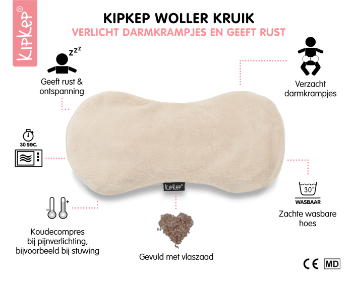 KipKep - Woller Warmtekussen - Cookie