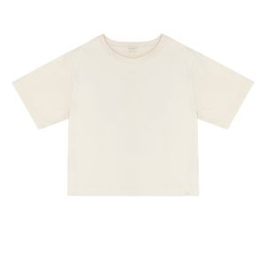 Jenest - Mase Oversized Logo Shirt - Pebble Ecru