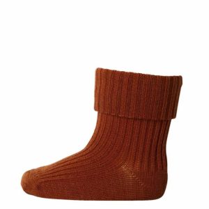 MP Denmark - Wool Rib Baby Socks - Sienna