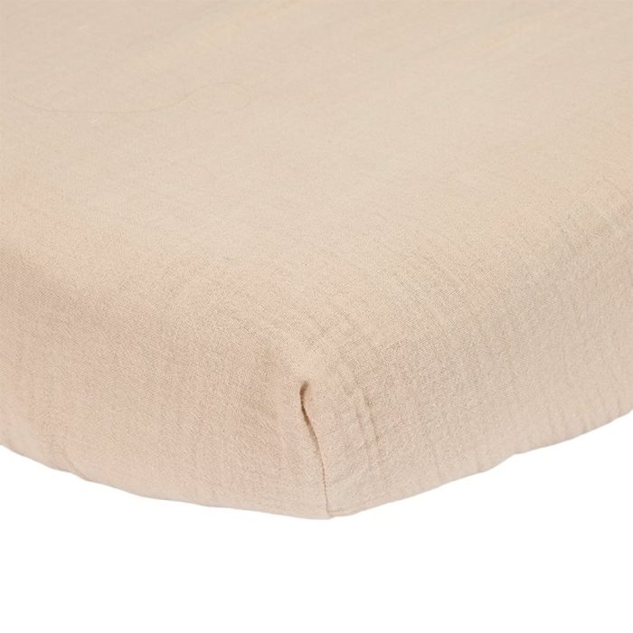 Little Dutch - Hoeslaken hydrofiel 70 x 140/150 cm Beige