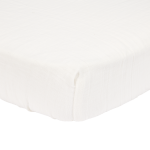 Little Dutch - Hoeslaken hydrofiel 70 x 140/150 cm Soft White