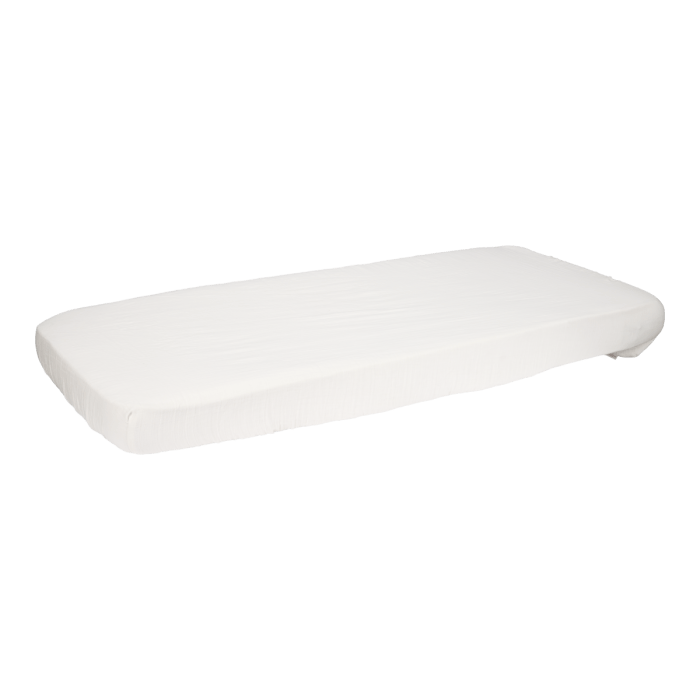 Little Dutch - Hoeslaken hydrofiel 70 x 140/150 cm Soft White