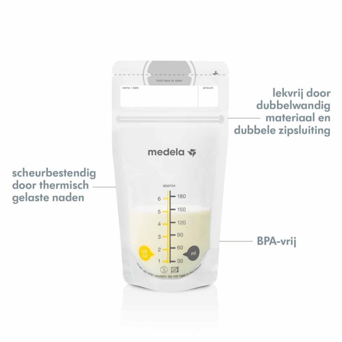 Medela - Moedermelkbewaarzakjes 180 ml, 25 zakjes per doosje