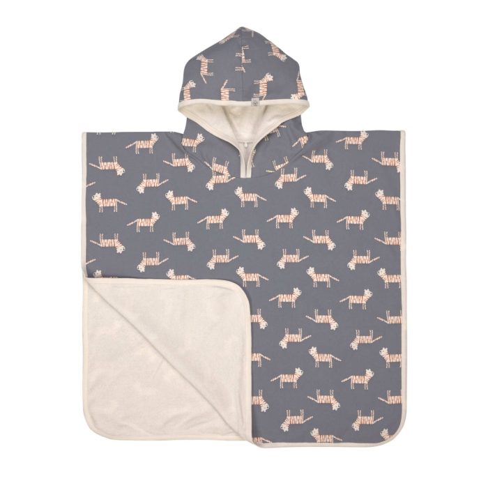 Lassig - Beach Poncho - Tiger Grey - 1-3 jaar