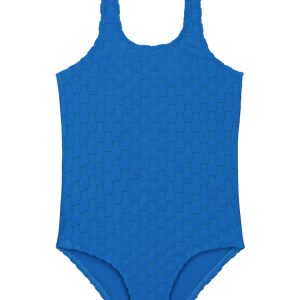 Shiwi - Girls Rubin Swimsuit Check Structure - Electric Blue Check