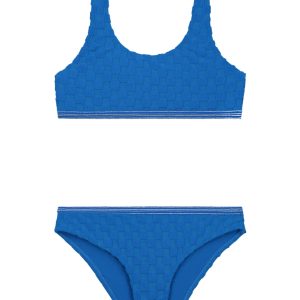 Shiwi - Girls Ruby Bikini Set Check Structure - Electric Blue Check